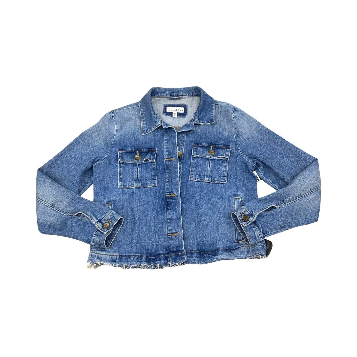 Jacket Denim By Loft In Blue, Size:S