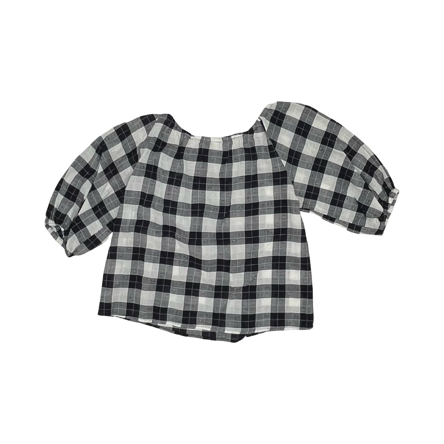 Blouse Ss By Universal Thread In Blue & Cream, Size:Xs