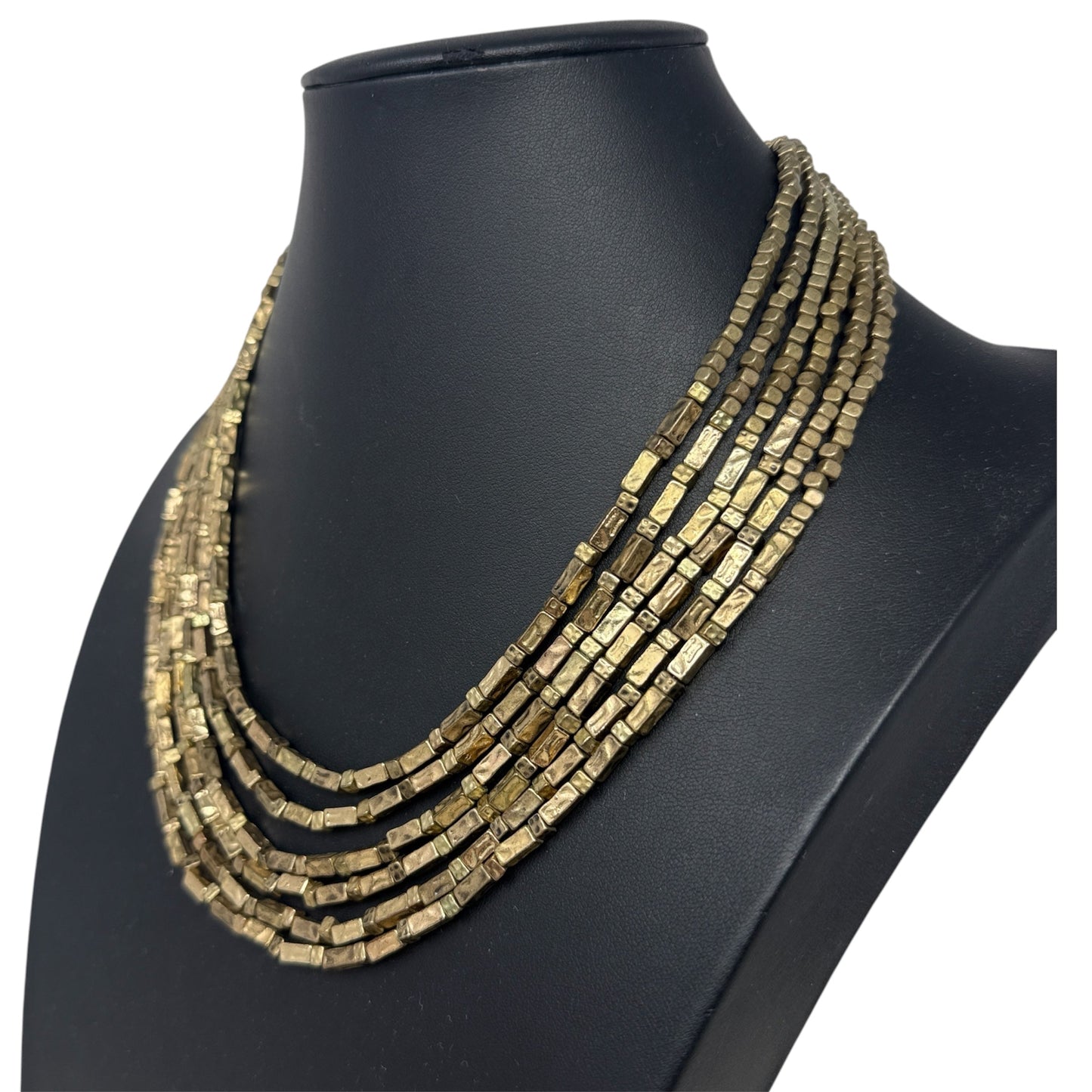 Tribal Boho Cube Beaded Multi-Strand Necklace By Chicos
