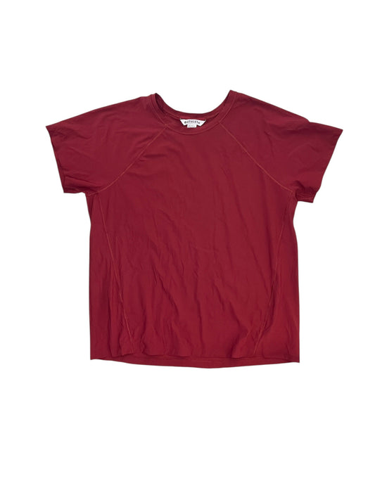Athletic Top Ss By Athleta In Red, Size:S
