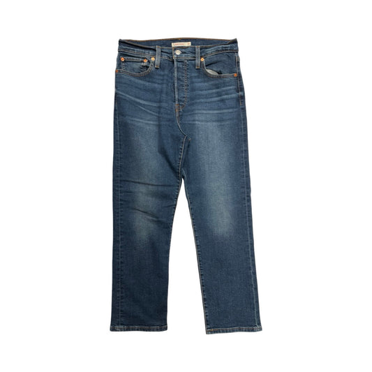 Jeans Straight By Levis In Blue Denim, Size:12