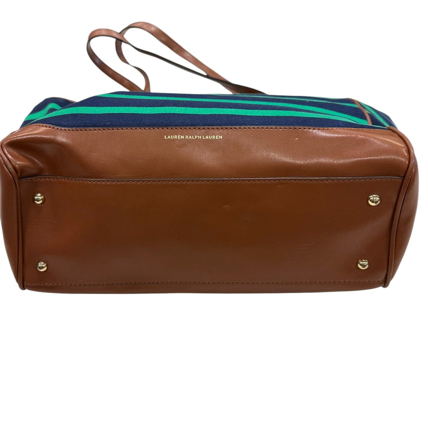 Handbag By Lauren By Ralph Lauren In Blue & Green, Size:Large