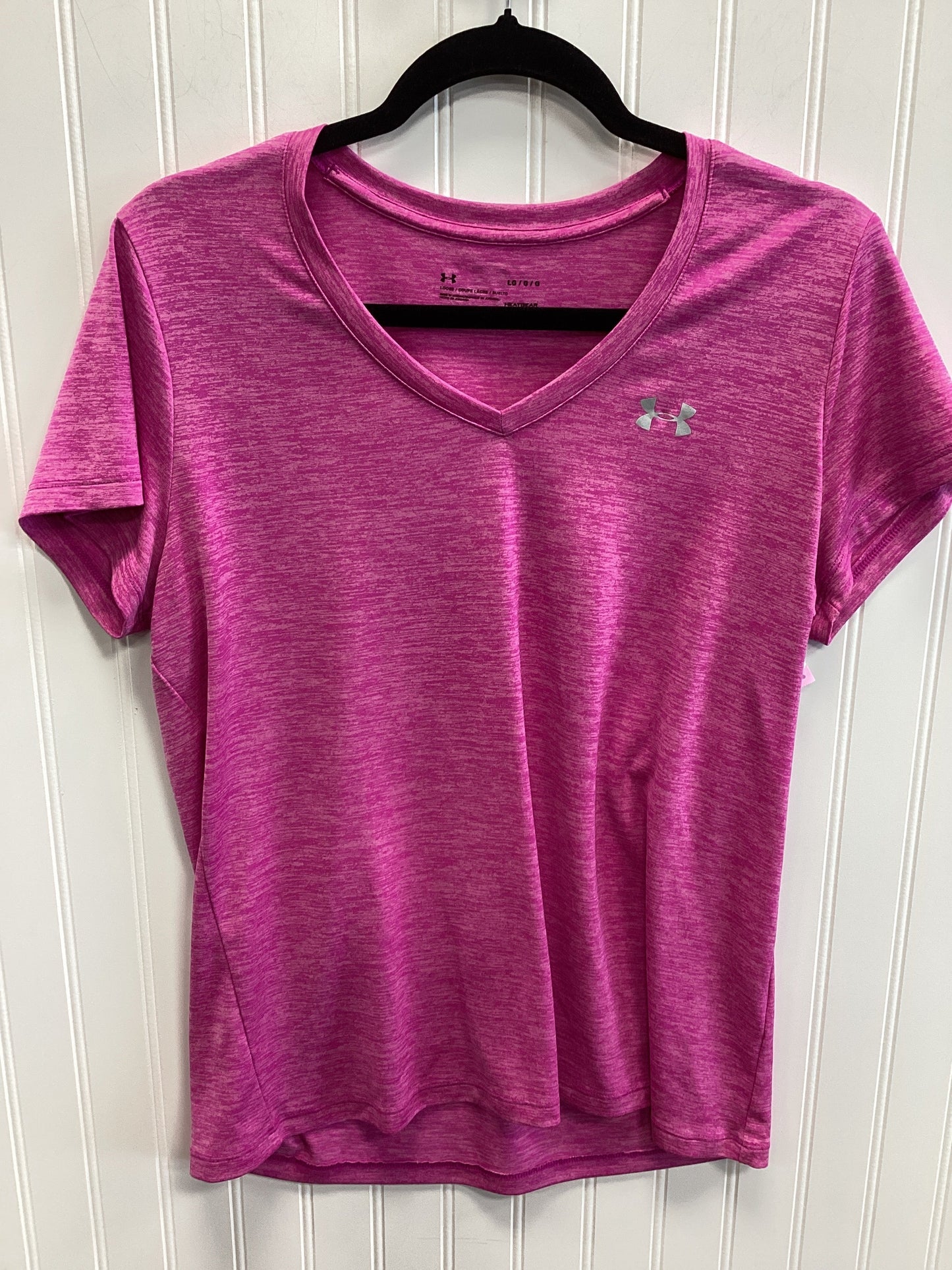 Athletic Top Ss By Under Armour In Pink, Size:L