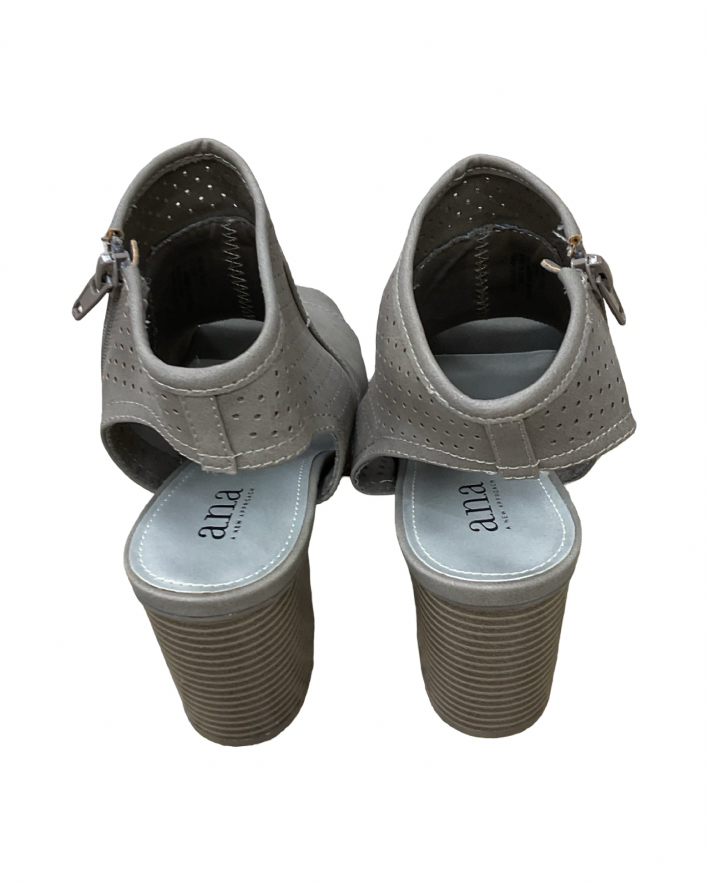 Sandals Heels Block By Ana In Taupe, Size:8