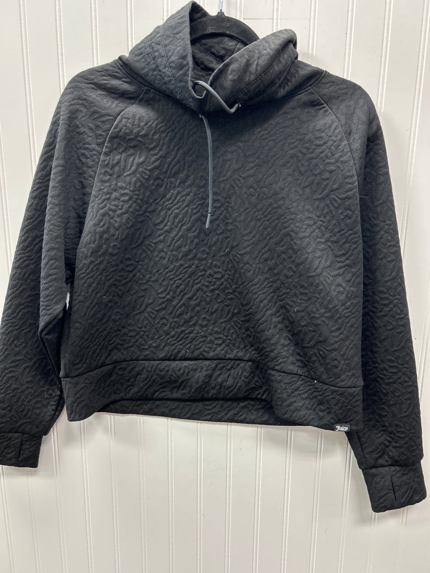 Athletic Top Ls Collar By Juicy Couture In Black, Size:M