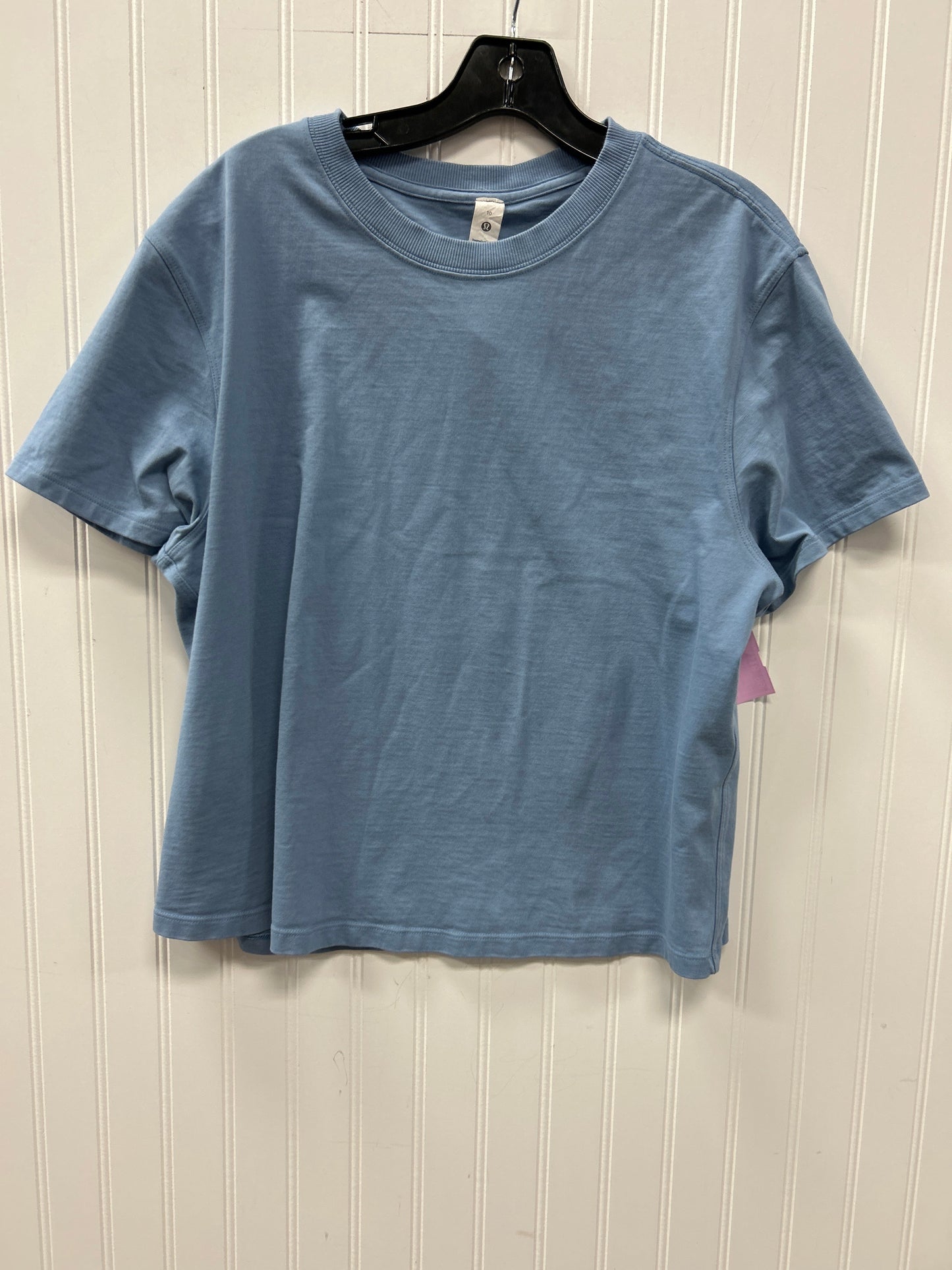 Athletic Top Ss By Lululemon In Blue, Size:10