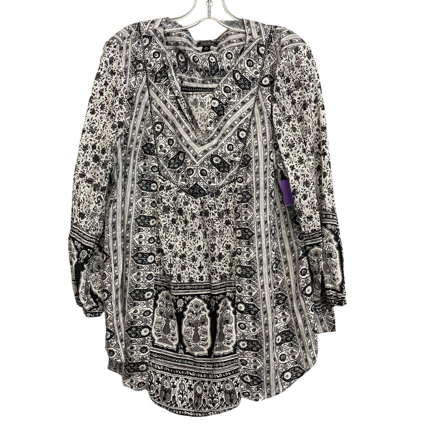 Top Ls By Lucky Brand In Black & Grey, Size:Xl