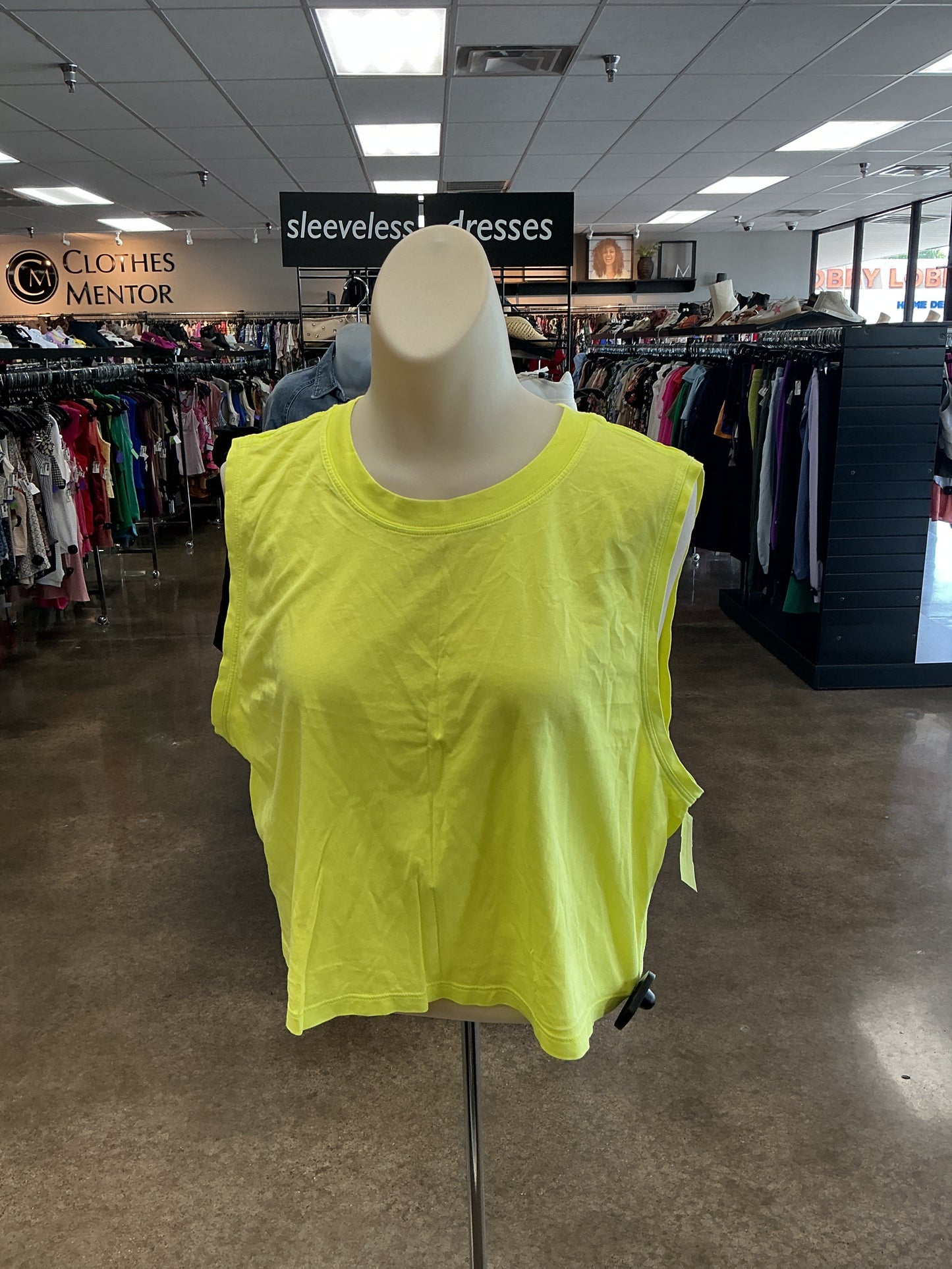 Athletic Tank Top By Lululemon In Yellow, Size:10