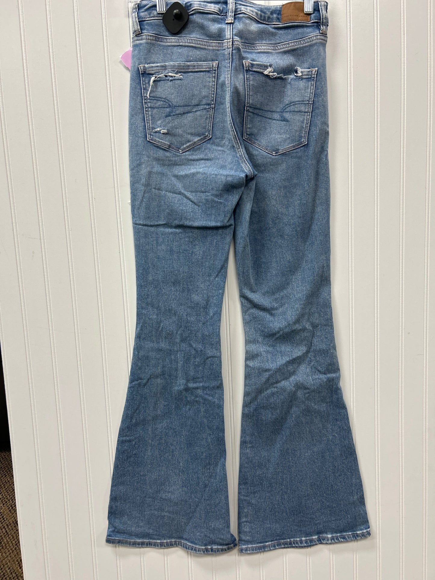 Jeans Flared By American Eagle In Blue Denim, Size:6L