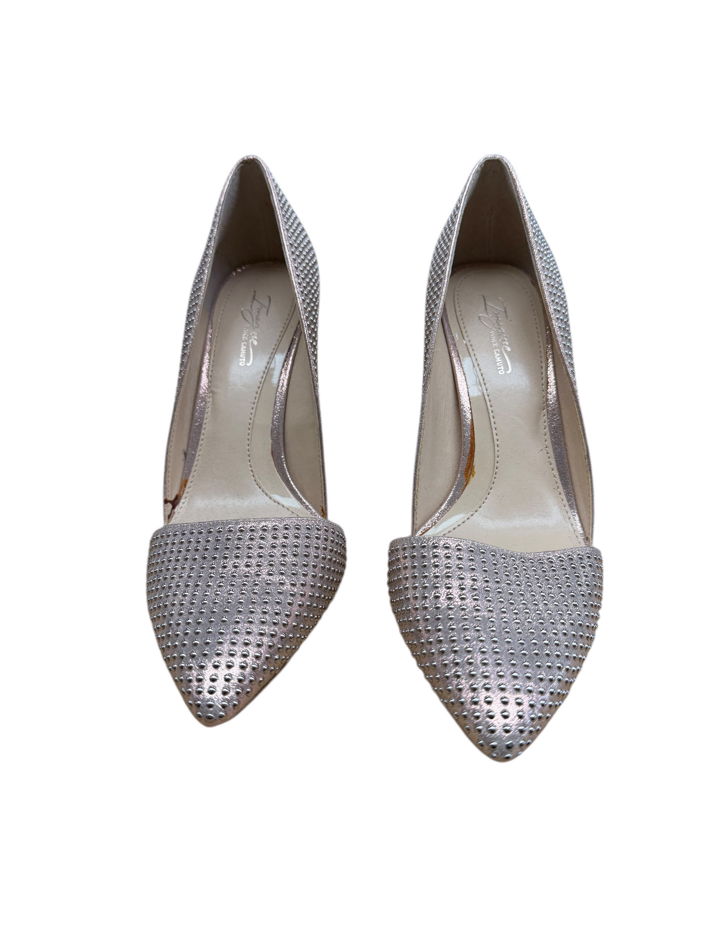 Shoes Heels Stiletto By Vince Camuto In Gold, Size:8