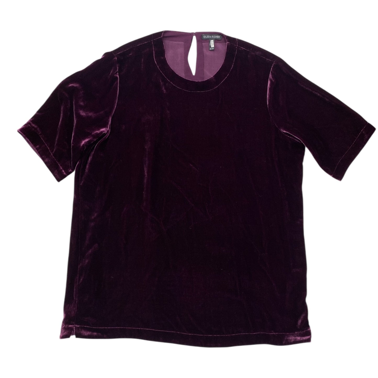 Top Ss Designer By Eileen Fisher In Purple, Size:Xs