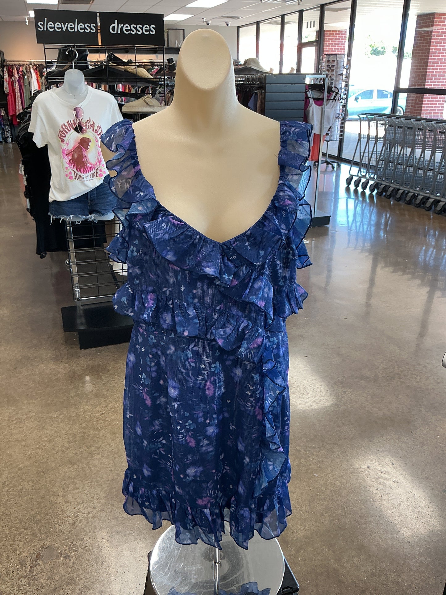 Dress Casual Short By French Connection In Blue, Size:12