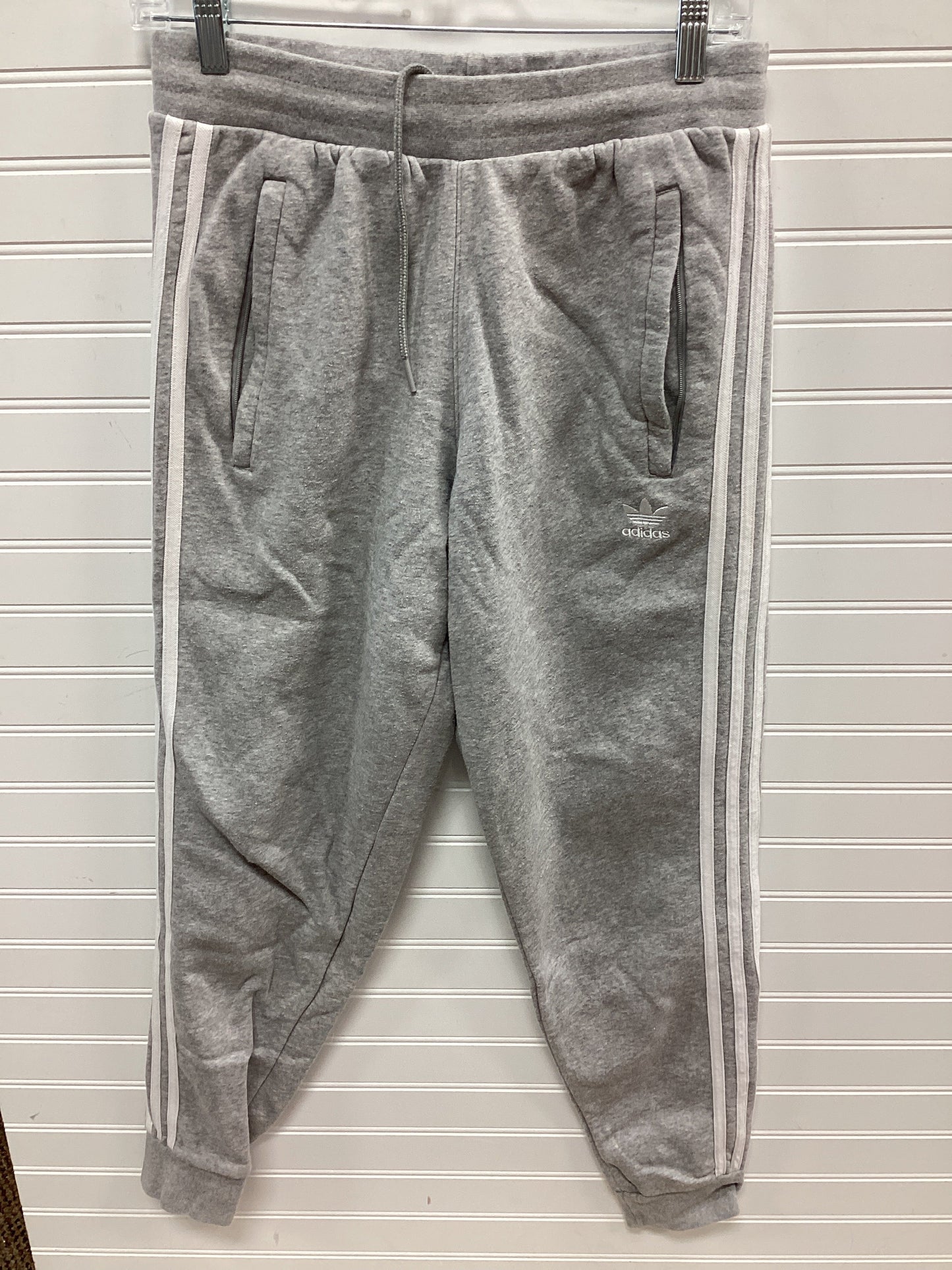 Athletic Pants By Adidas In Grey, Size:M