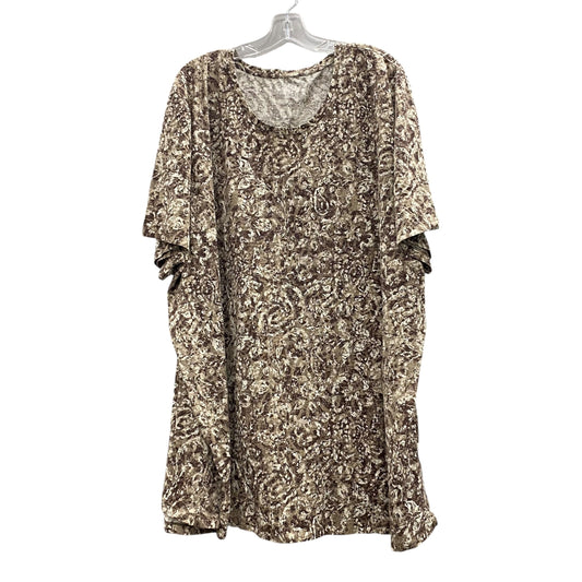 Top Ss By Catherines In Brown & Cream, Size:4X