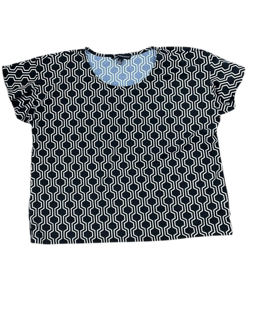 Top Ss By Jules & Leopold In Black & Cream, Size:1X