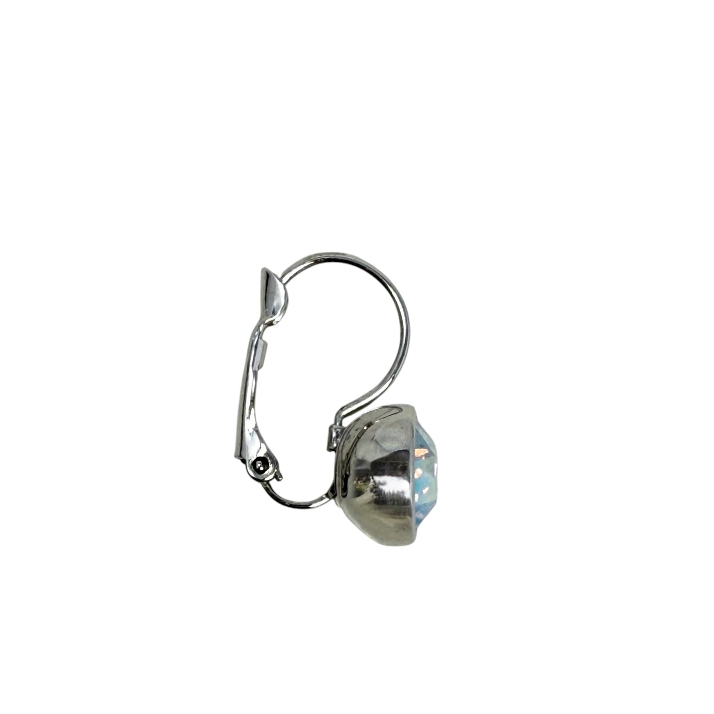 Iridescent Faceted Stone Leverback Drop Earrings By TC