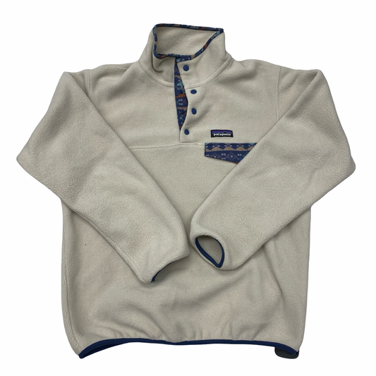 Athletic Fleece By Patagonia In Blue & Cream, Size:S