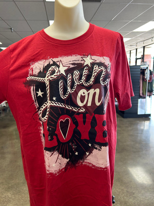 Top Ss By Bella + Canvas In Red, Size:L