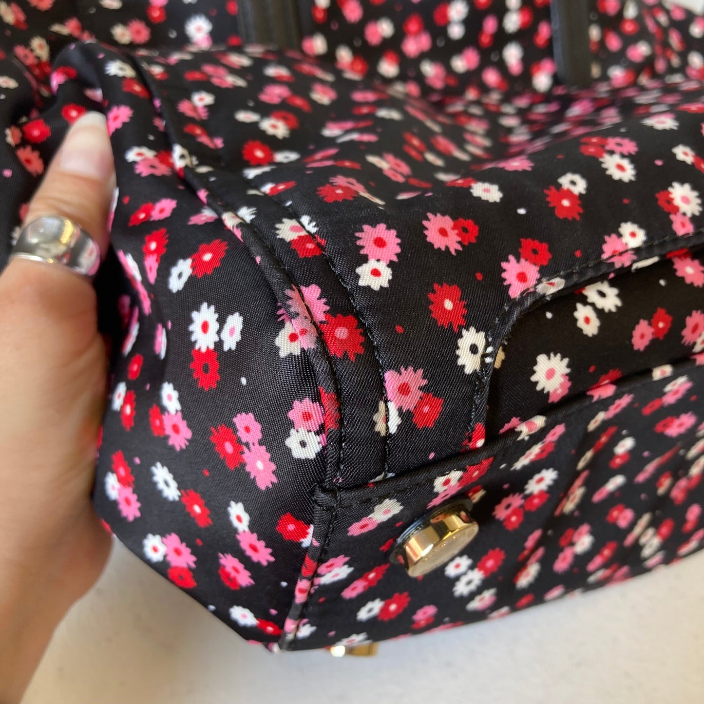 Handbag Designer By Michael Kors In Floral Print, Size:Large