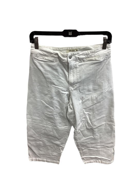 Jeans Wide Leg By Madewell In White Denim, Size:6