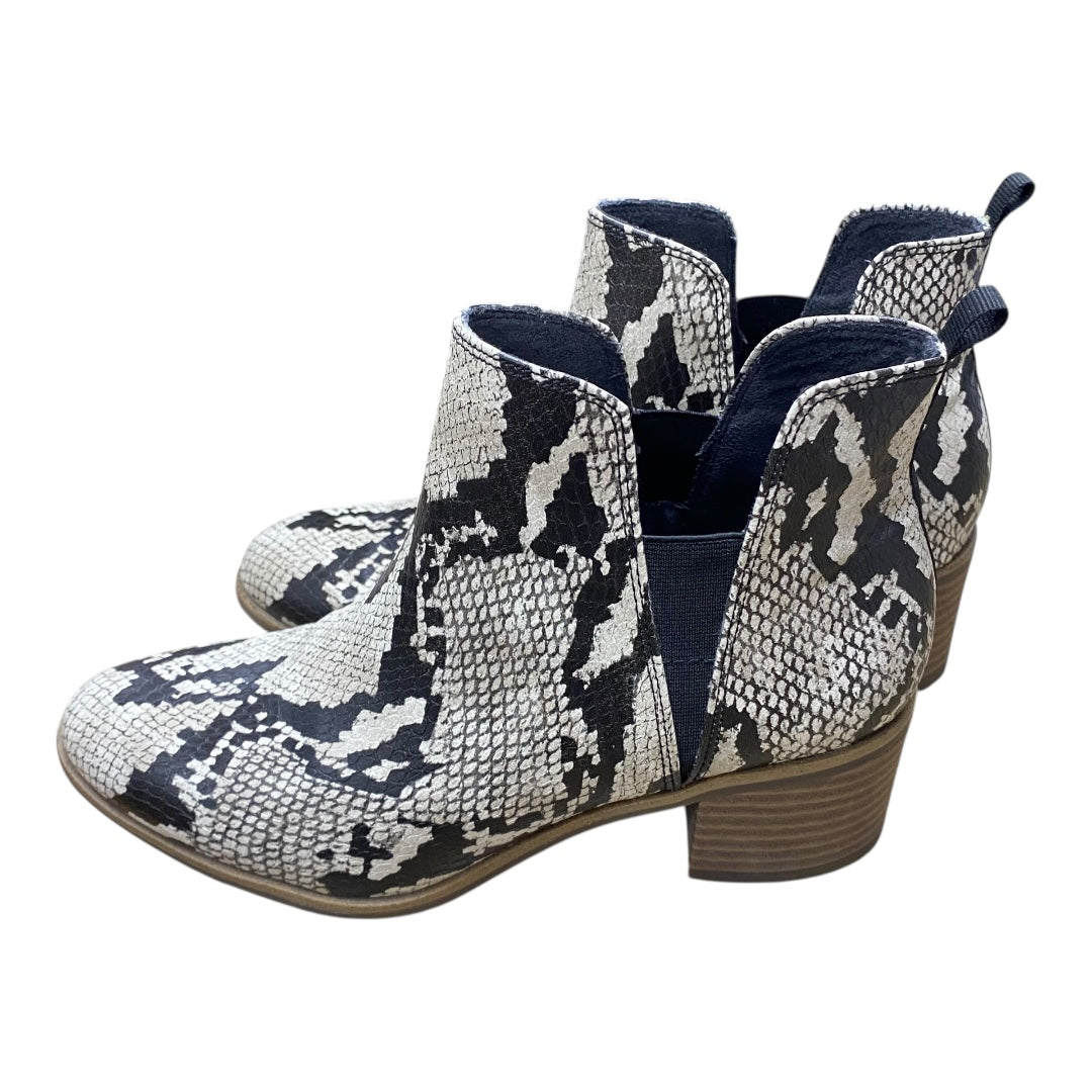 Boots Ankle Heels By Dr Scholls In Snakeskin Print, Size:7.5