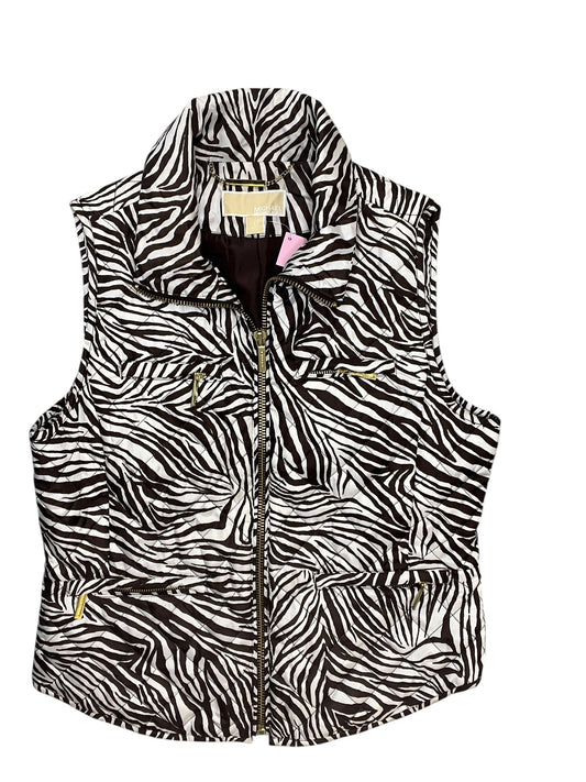 Vest Puffer & Quilted By Michael By Michael Kors In Zebra Print, Size:L