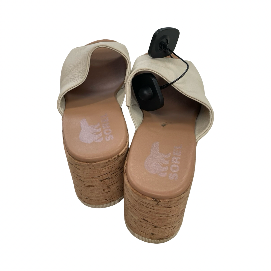 Sandals Designer By Sorel In Beige, Size:7.5