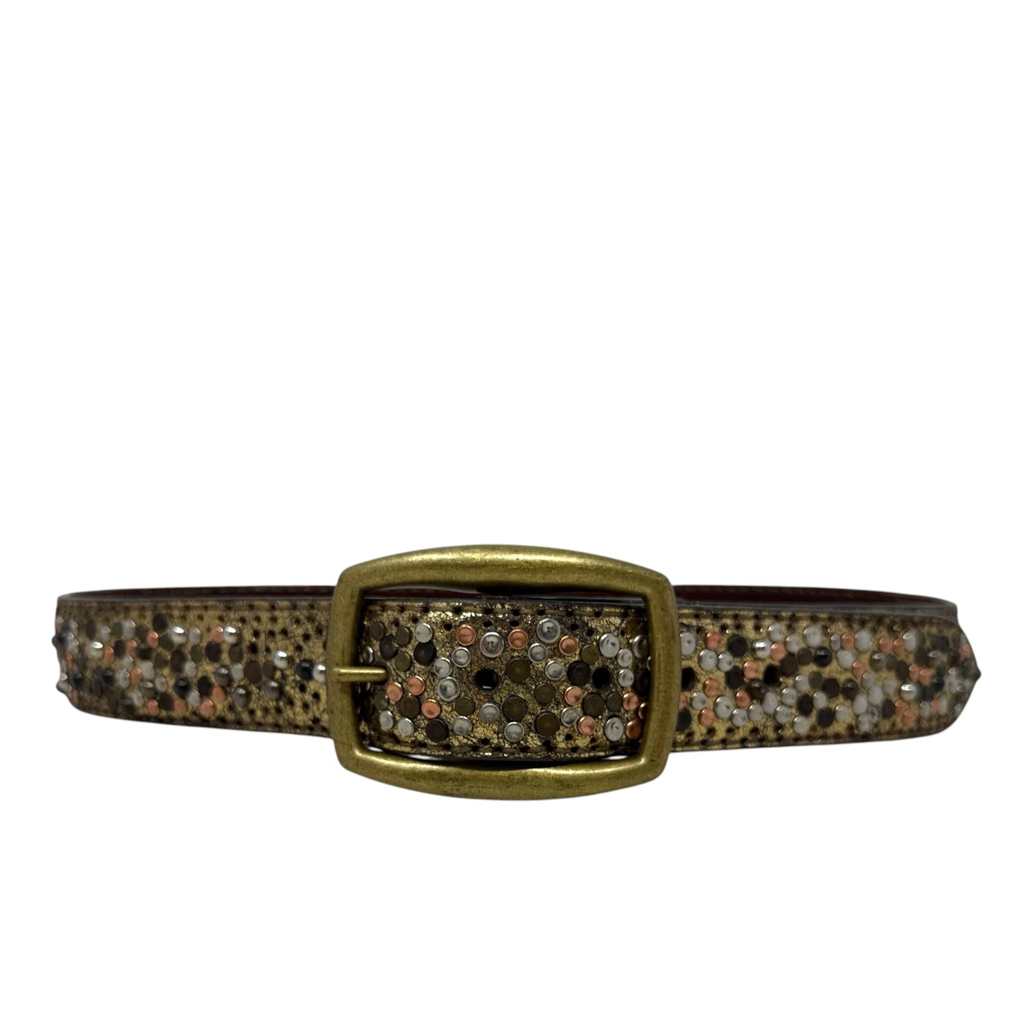 Deborah Embellished Leather Belt Designer By Frye, Size: Large