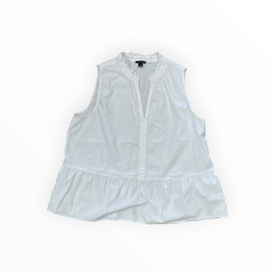 Top Sleeveless By Ann Taylor In White, Size:L