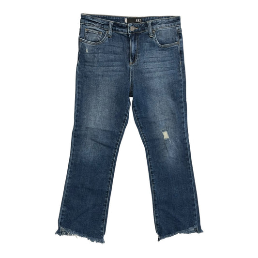 Jeans Straight By Kut In Blue Denim, Size:8