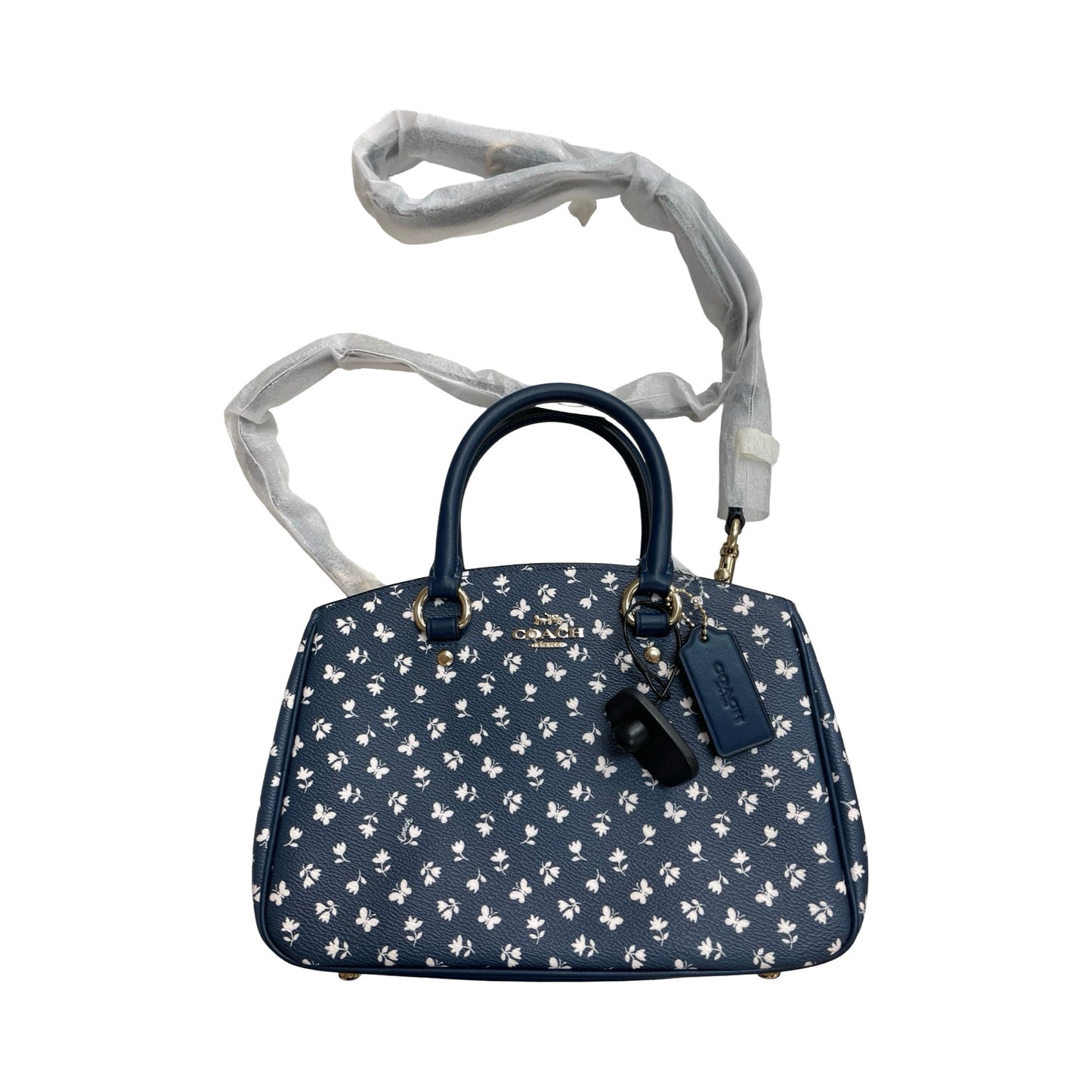 Handbag Designer By Coach In Navy, Size:Small