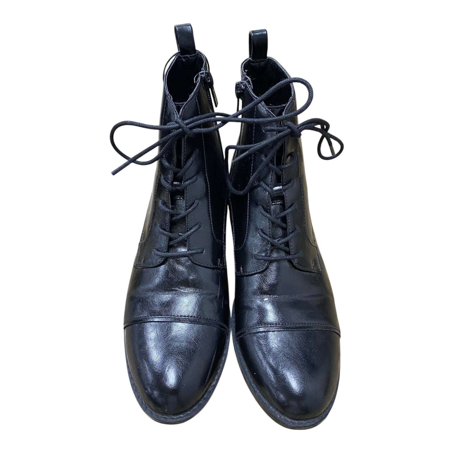 Boots Ankle Flats By Calvin Klein In Black, Size:7.5