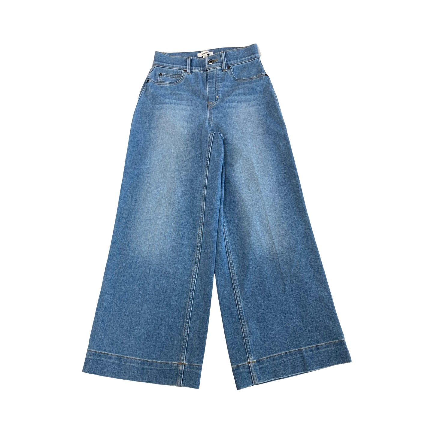 Jeans Wide Leg By Spanx In Blue Denim, Size:S