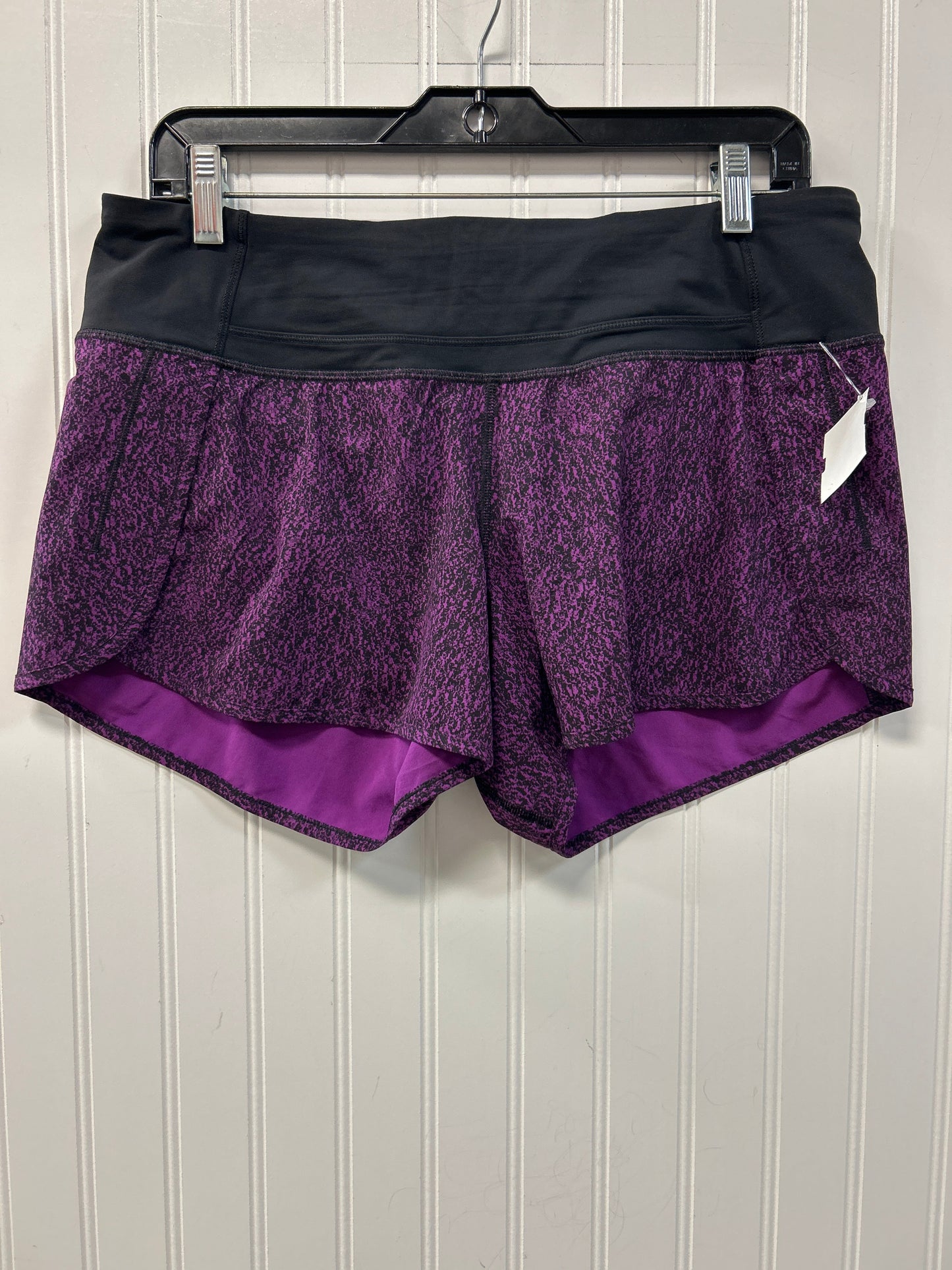 Athletic Shorts By Lululemon In Purple, Size:8