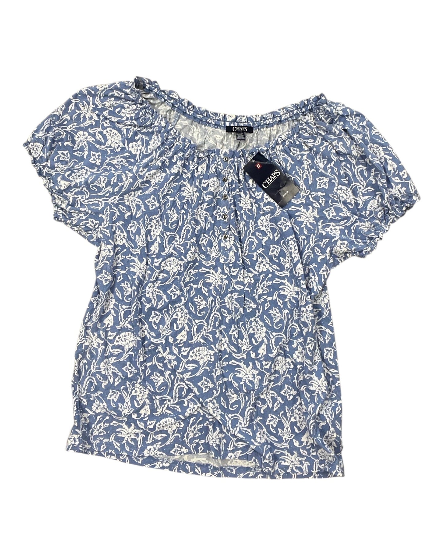 Top Ss By Chaps In Blue & White, Size:Xl