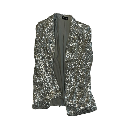 Blazer By Express In Silver, Size:S