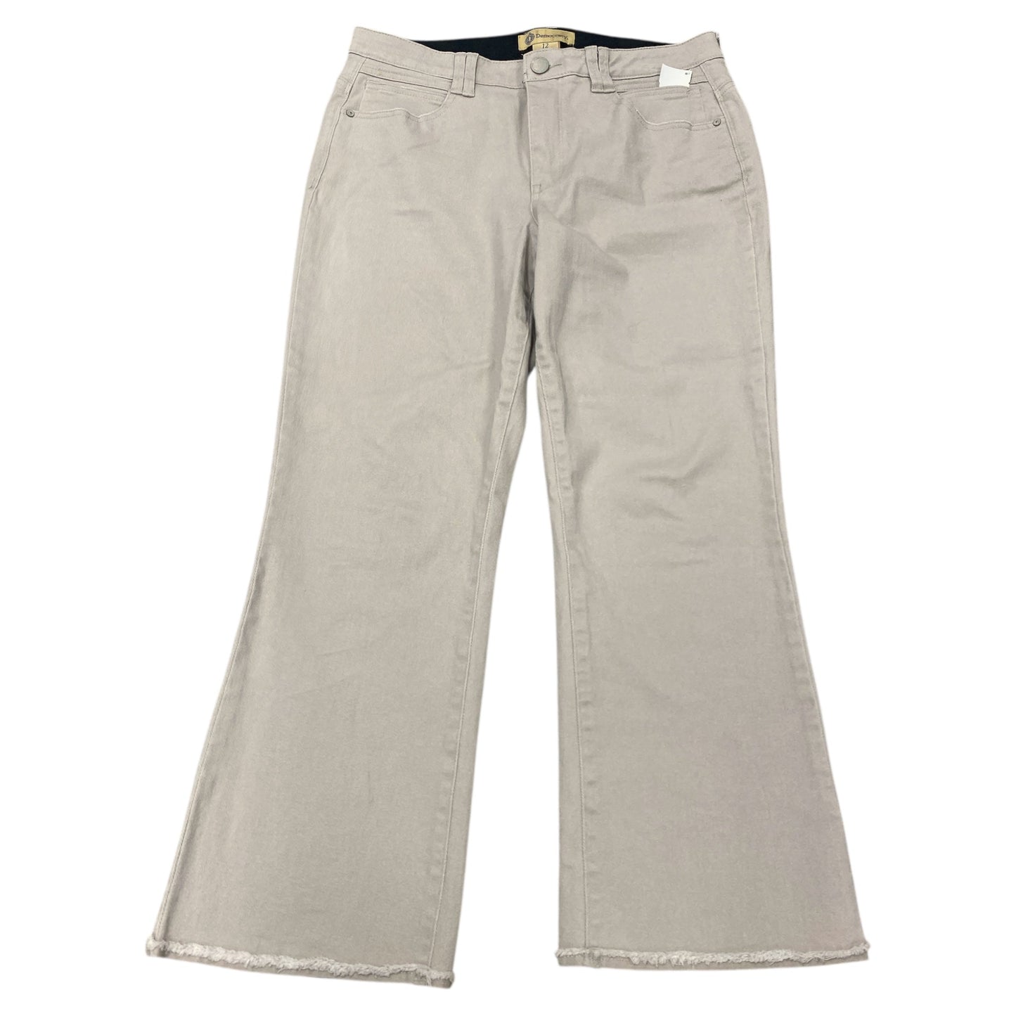 Jeans Straight By Democracy In Tan Denim, Size:12