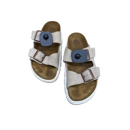 Sandals Designer By Birkenstock In Taupe, Size:7
