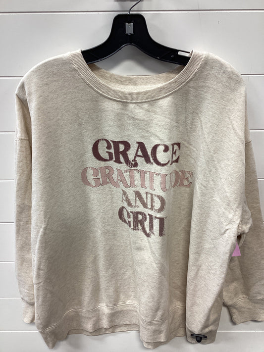 Top Ls By Maurices In Cream, Size:2X