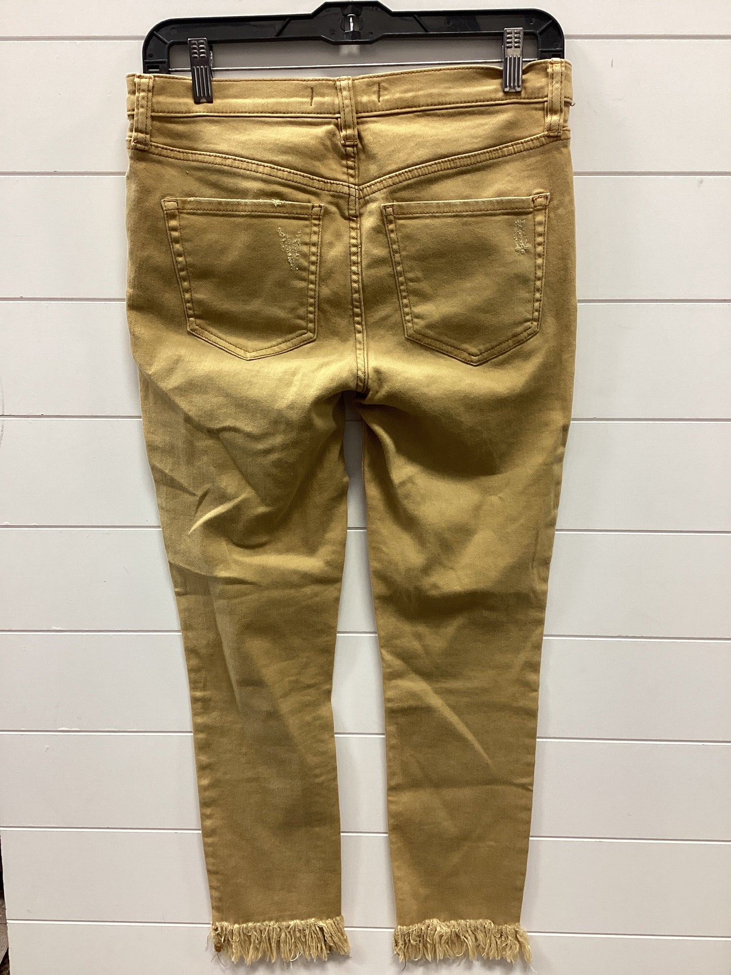 Jeans Skinny By Free People In Yellow, Size:4