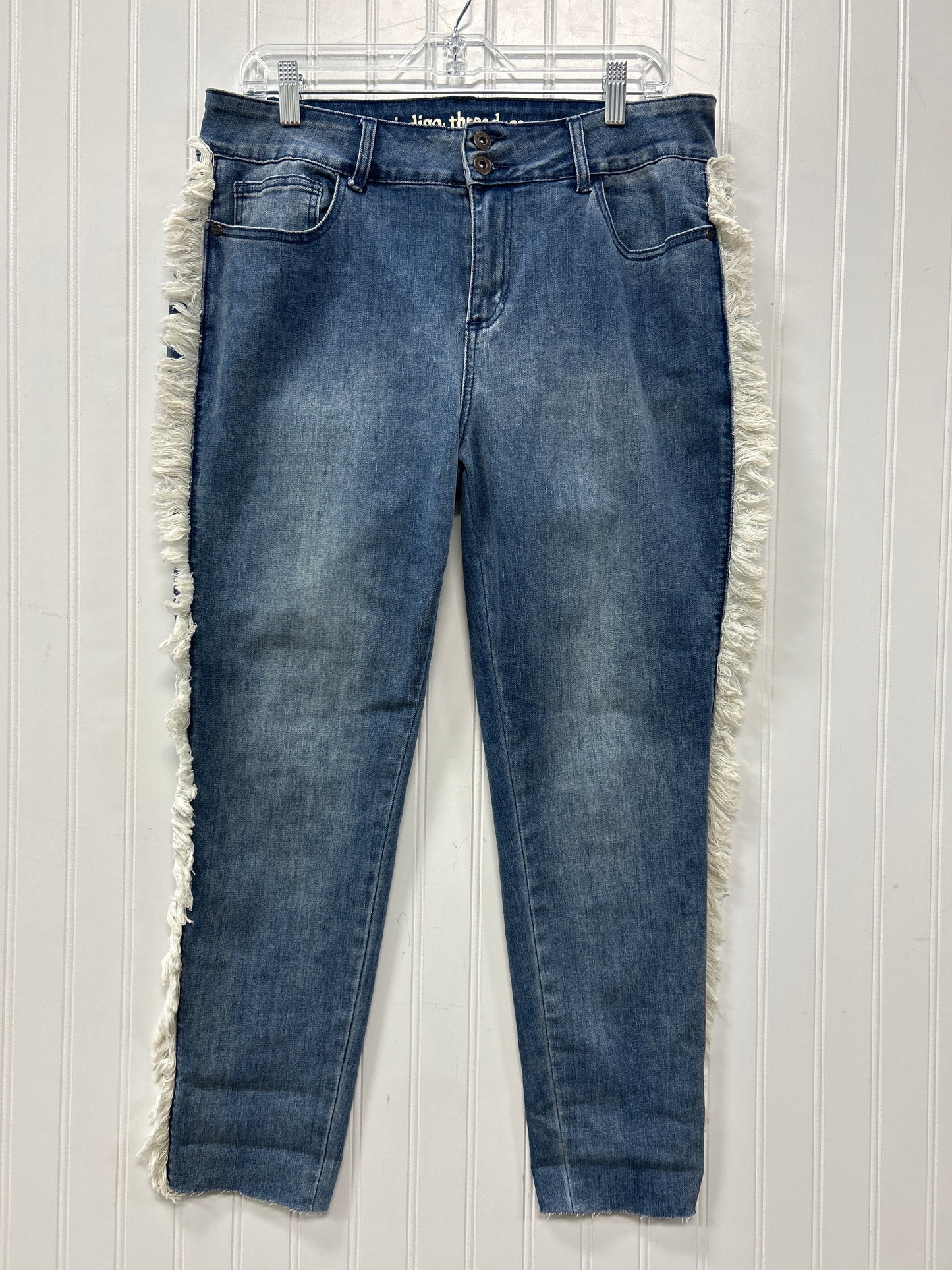 Jeans Skinny By Indigo Blues In Blue Denim, Size:12