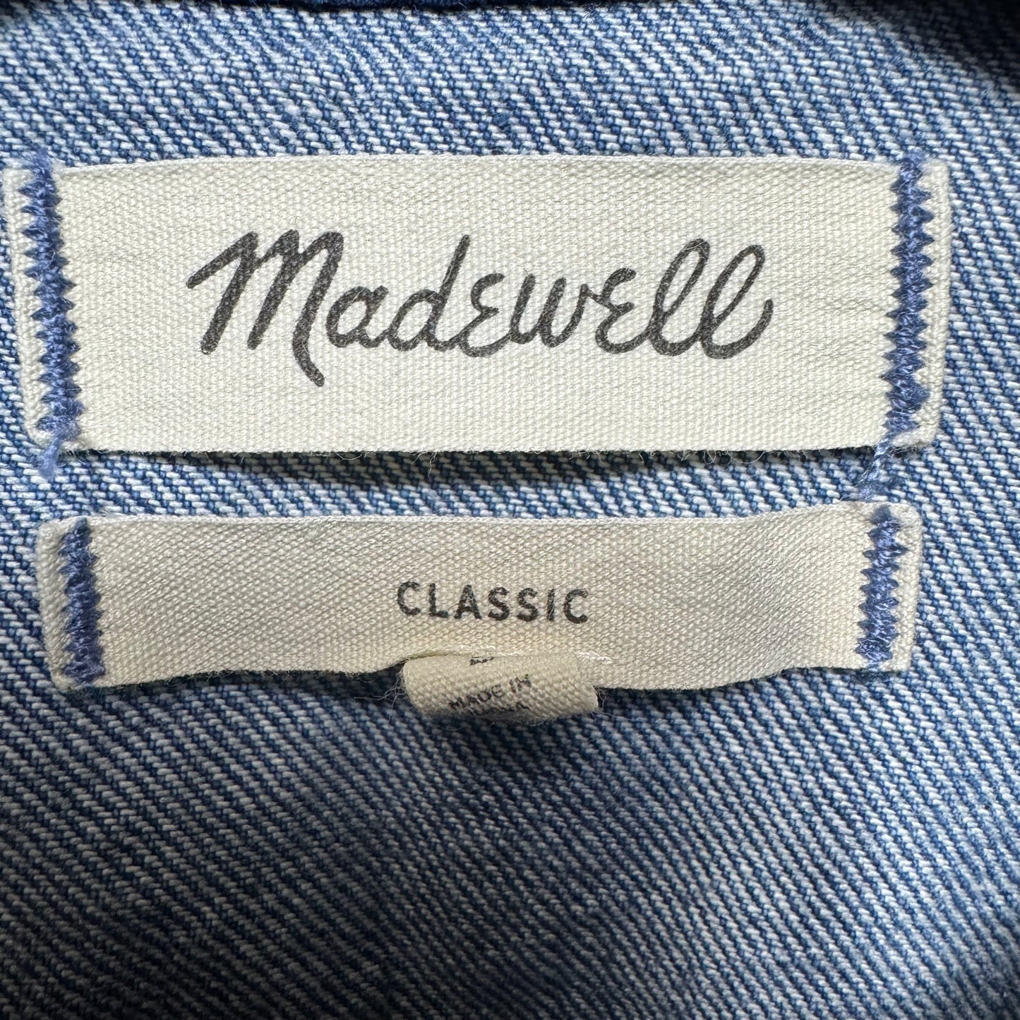 Classic Jacket Denim By Madewell In Blue Denim, Size: S
