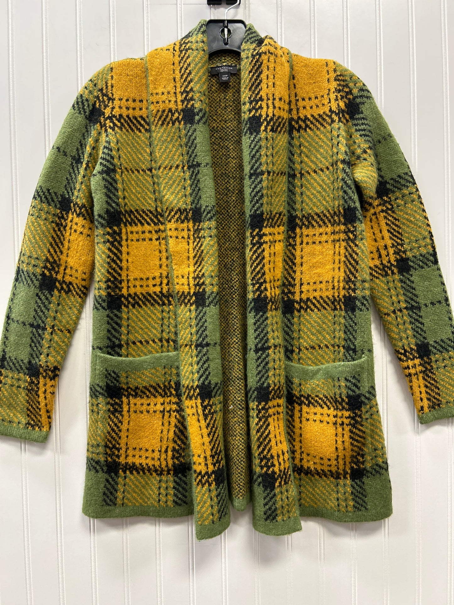 Sweater By Ann Taylor In Green & Yellow, Size:Xxsp