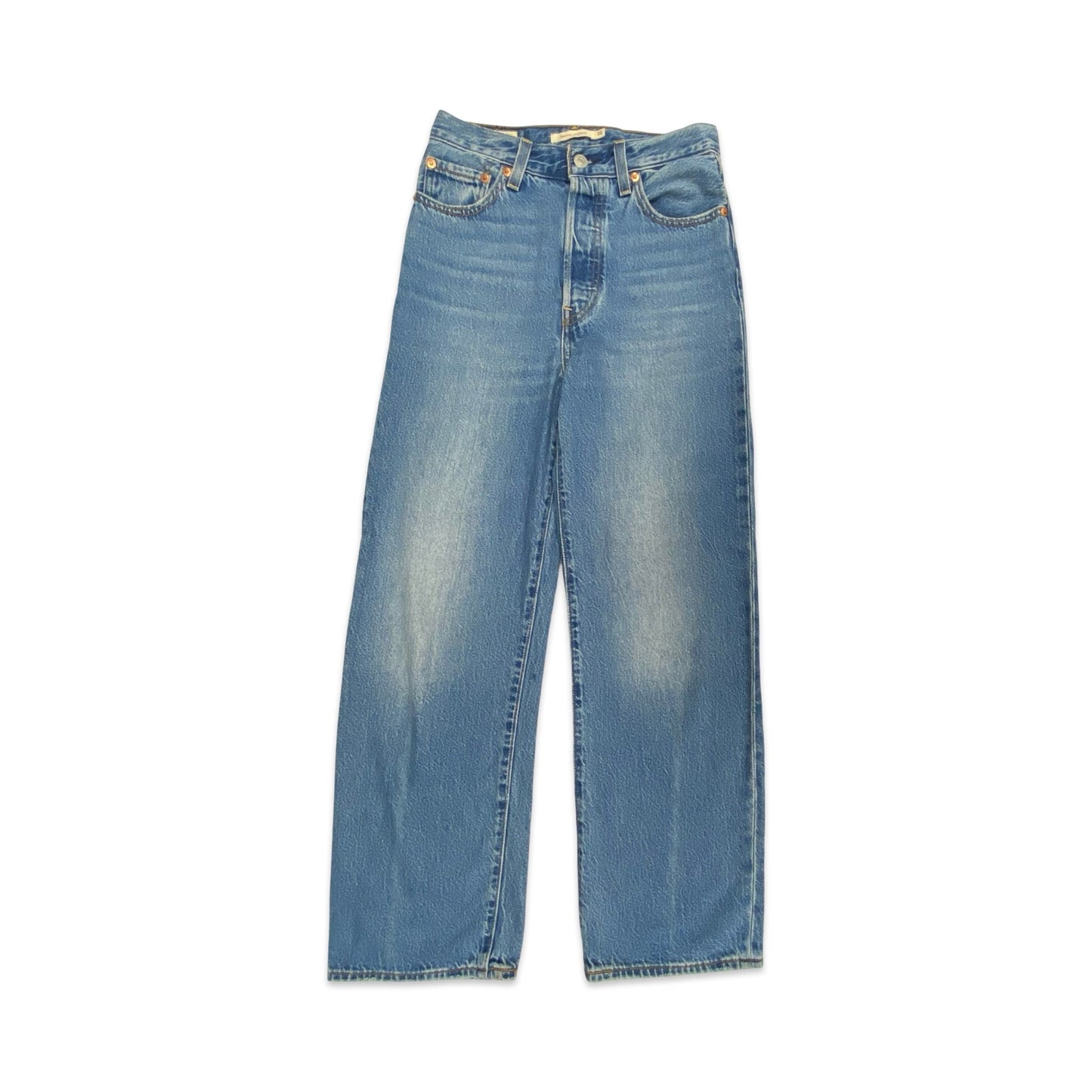 Jeans Straight By Levis In Blue Denim, Size:2