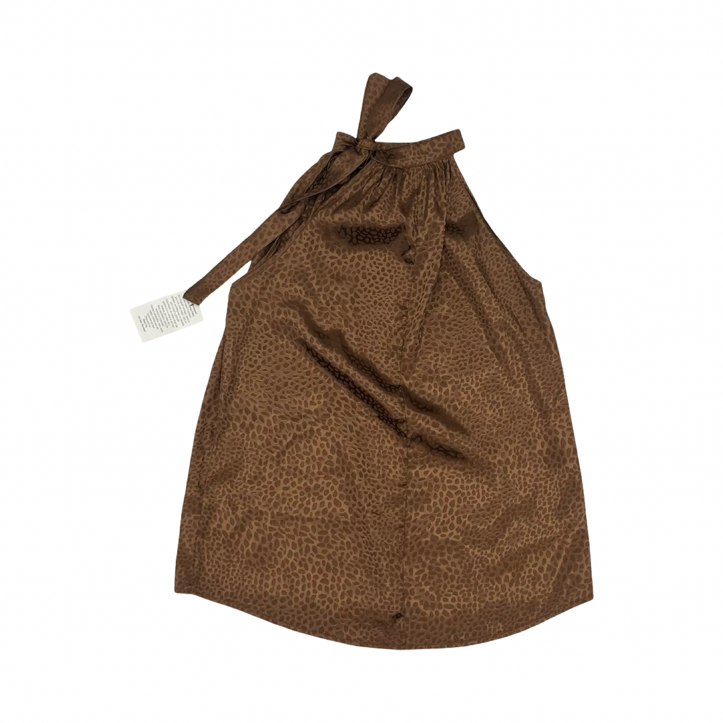 Blouse Sleeveless By Cmf In Brown, Size:M