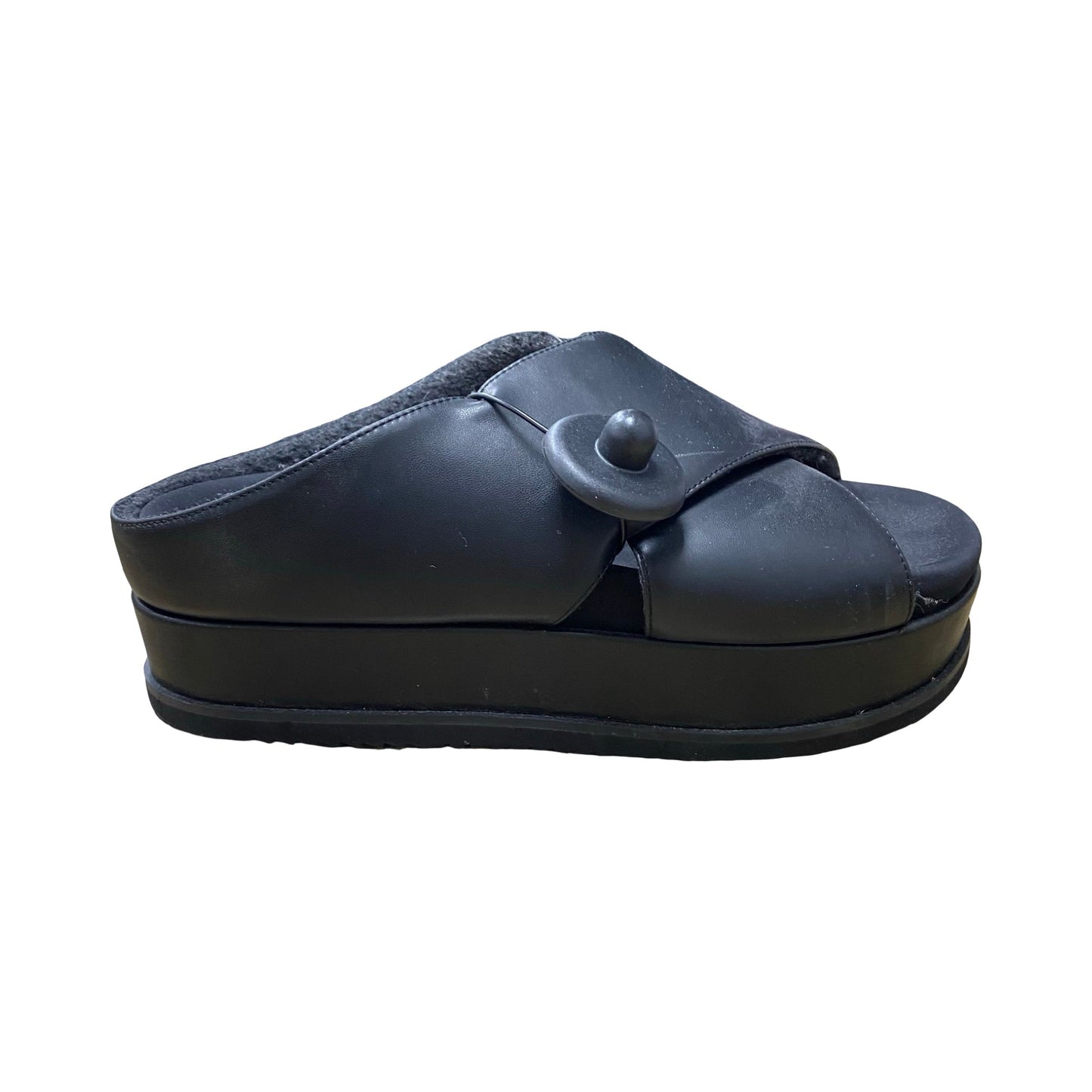 Sandals Heels Platform By Roam In Black, Size:10