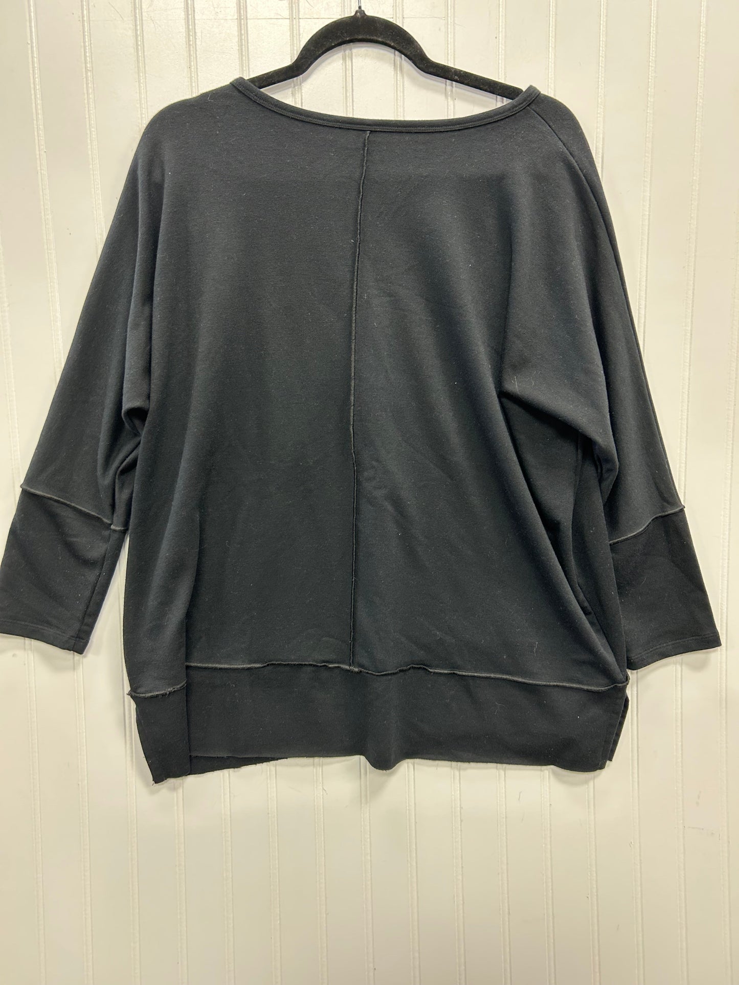 Athletic Top Ls Crewneck By Spanx In Black, Size:L