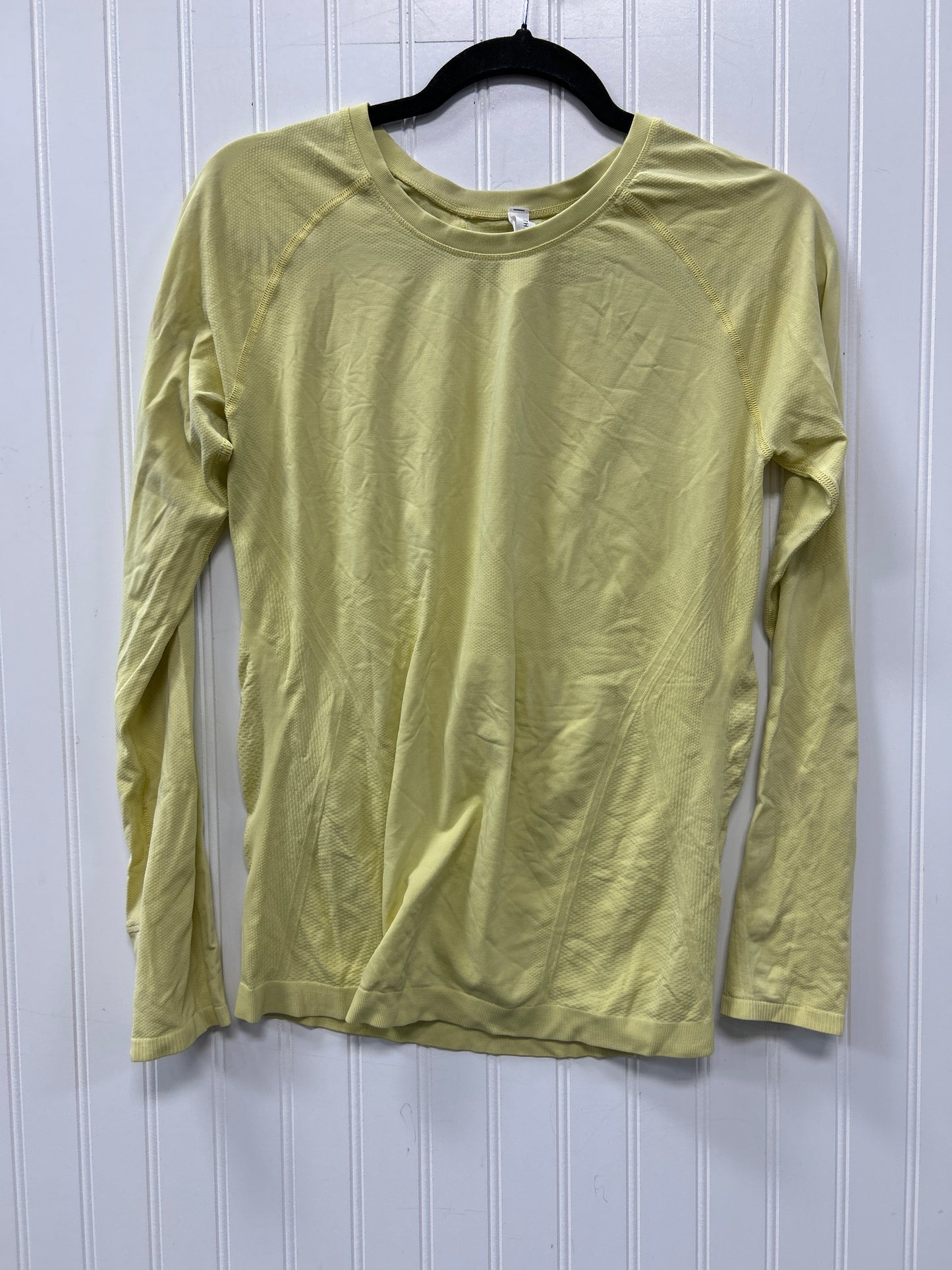 Athletic Top Ls Collar By Athleta In Yellow, Size:L