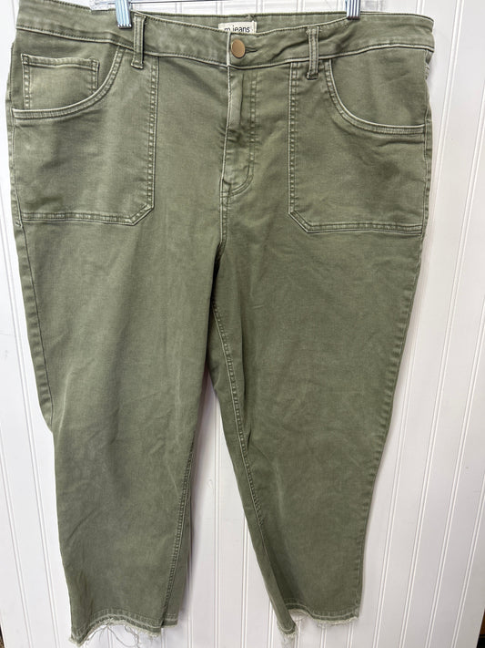 Jeans Cropped By Maurices In Green Denim, Size:22