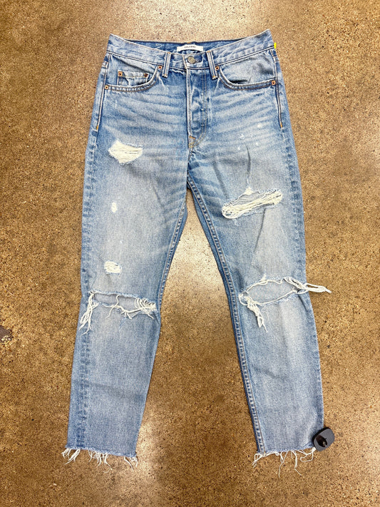 Jeans Straight By Clothes Mentor In Blue Denim, Size:2